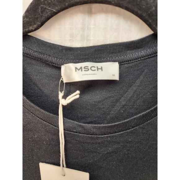 MSCH Tshirt Tee Womens Med Blk Basic Long Sleeve Crew Neck 100% Lyocell - Picture 2 of 8